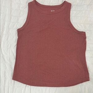 Women's Ribbed Tank Sleeveless Top Mauve